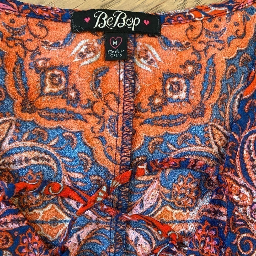 BEBOP Red and Blue Shift Dress - Picture 4 of 5